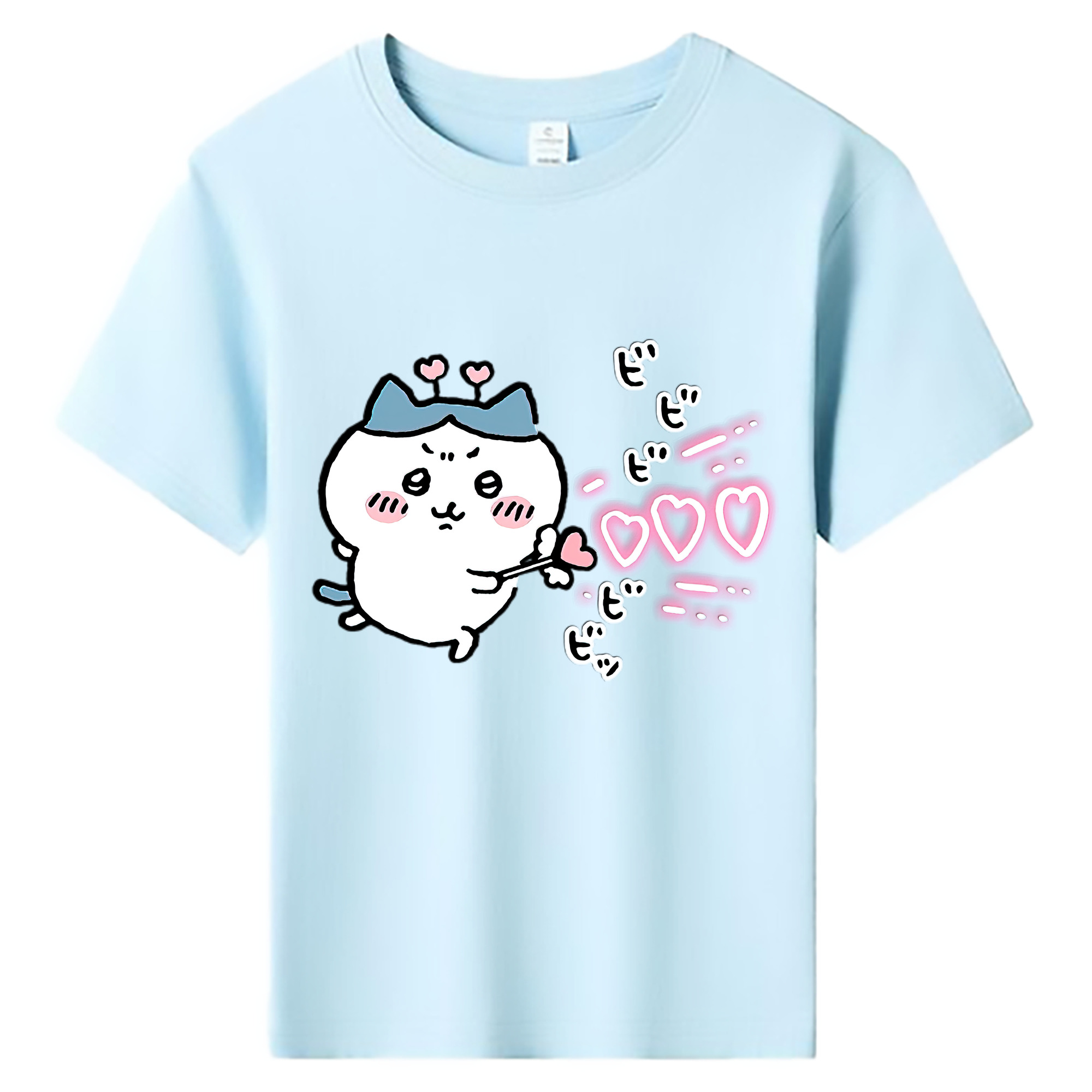 （画像用） ちいかわ ハチワレ Chii-kawa hachiware 綿100％キッズTシャツ（フロントプリント）
